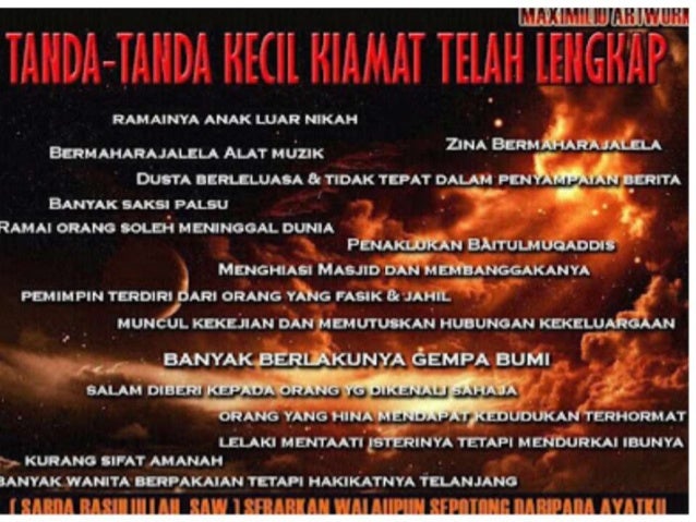Kronologi Hari Kiamat Allahuakhbar
