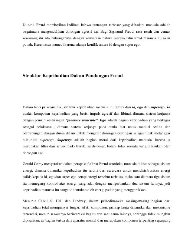 Gambaran Kepribadian Menurut Sigmund Freud