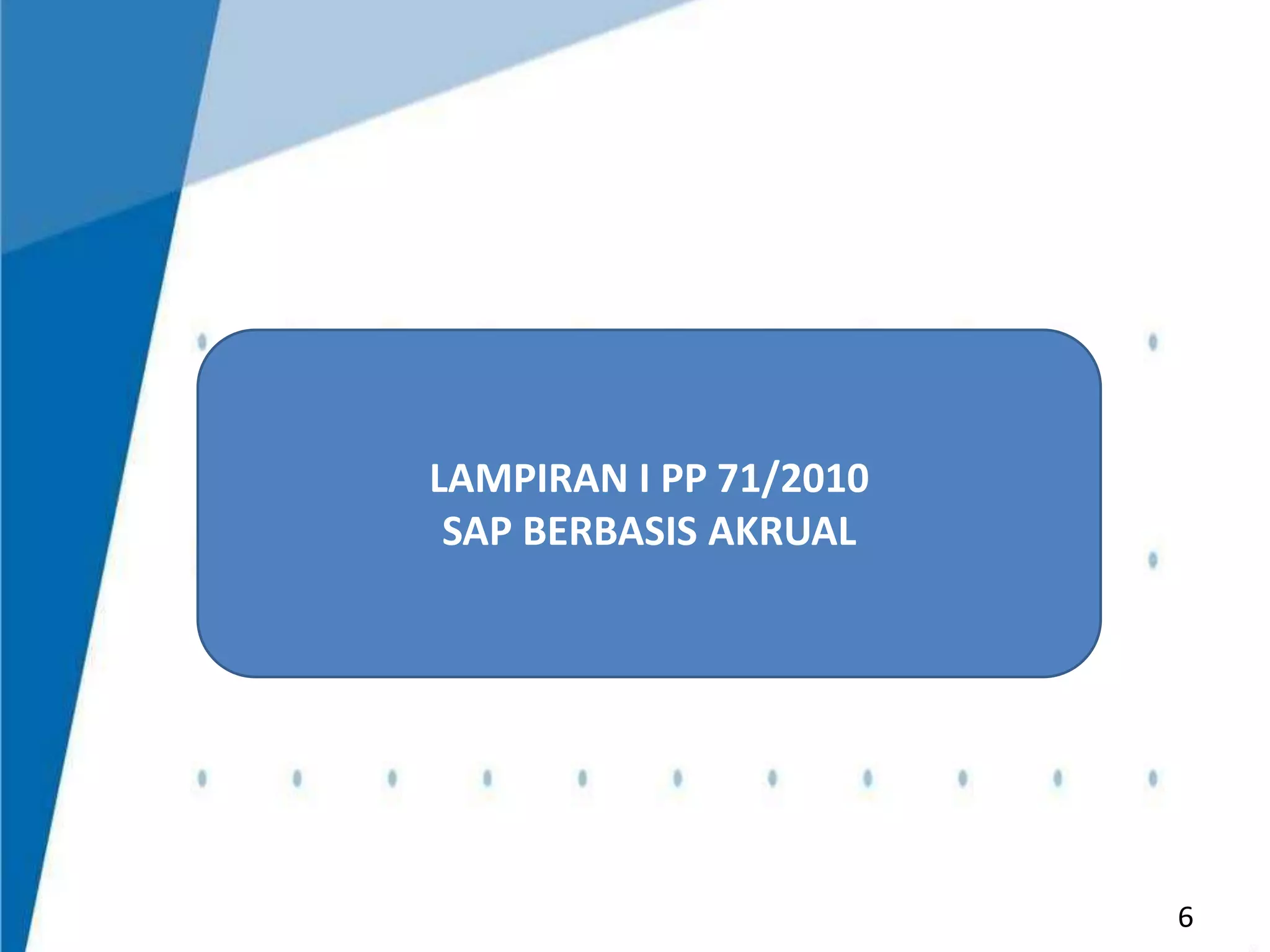 LAMPIRAN I PP 71/2010
SAP BERBASIS AKRUAL

6

 