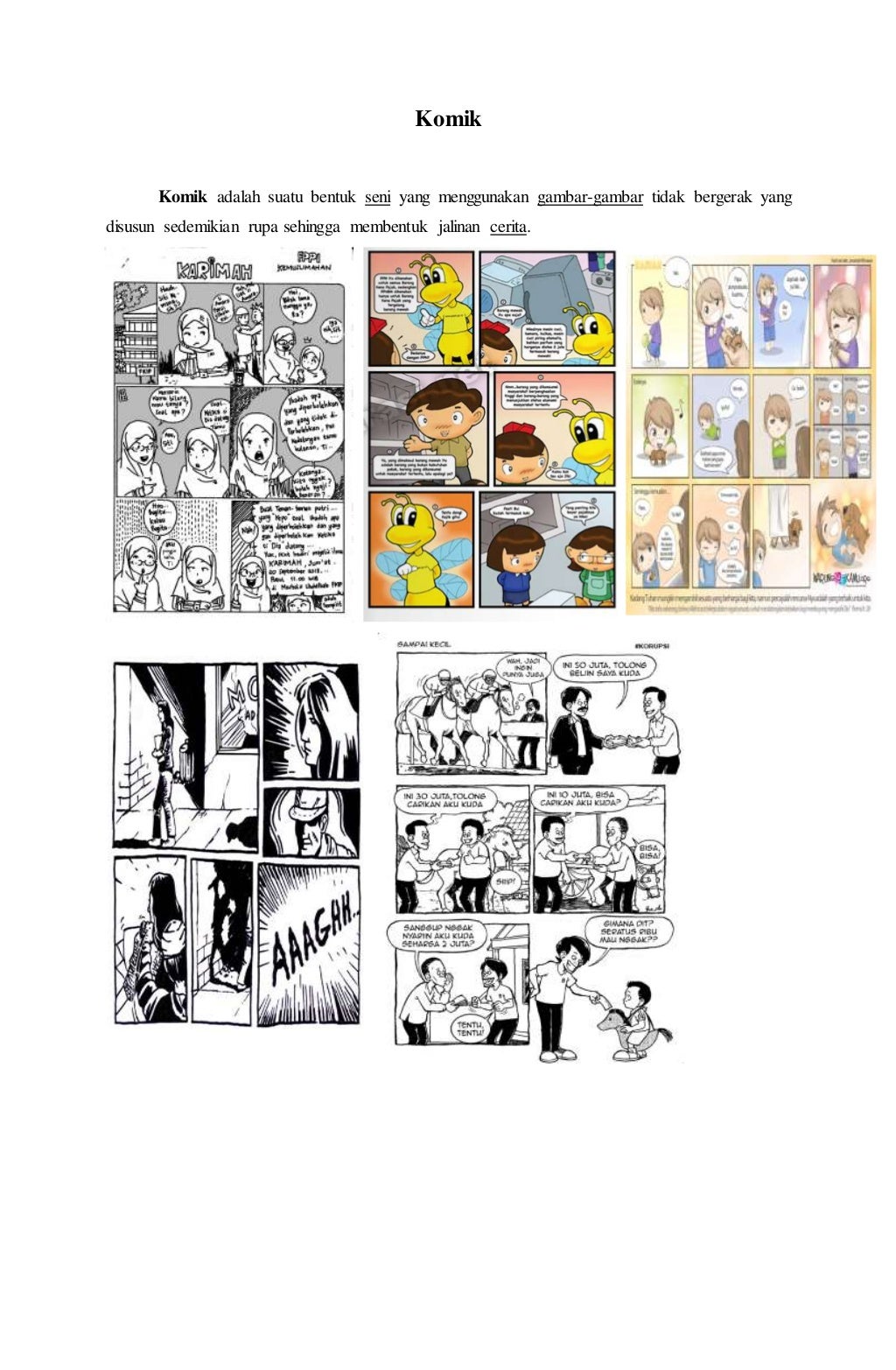 Gambar Ilustrasi Kartun, Karikartur, Komik Dan Ilustrasi Karya Sastra
