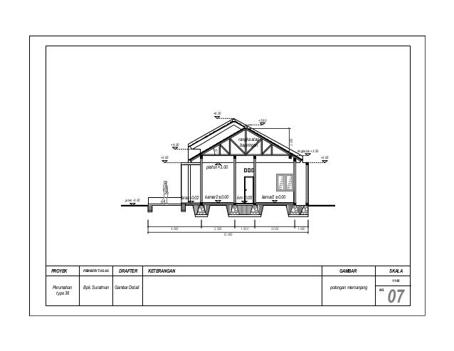  Denah  Rumah  Minimalis  Lengkap Dengan  Potongan