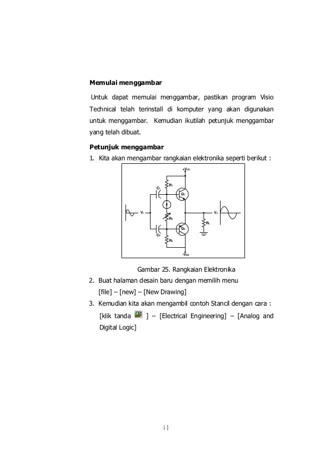 Gambar Teknik Manual Dan Visio