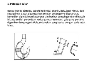 gambar teknik Pandangan potongan pada gambar.pptx