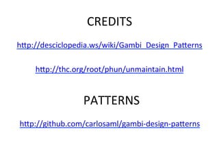 Gambi Design Patterns - Desciclopédia