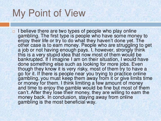 Essay effects of gambling