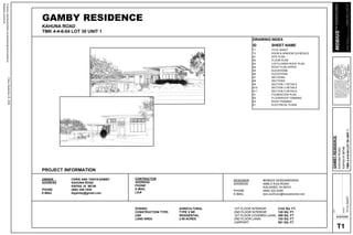 Gamby Residence Construction Docs