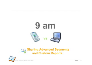9 am
                                      vs


                      Sharing Advanced Segments
                         a...