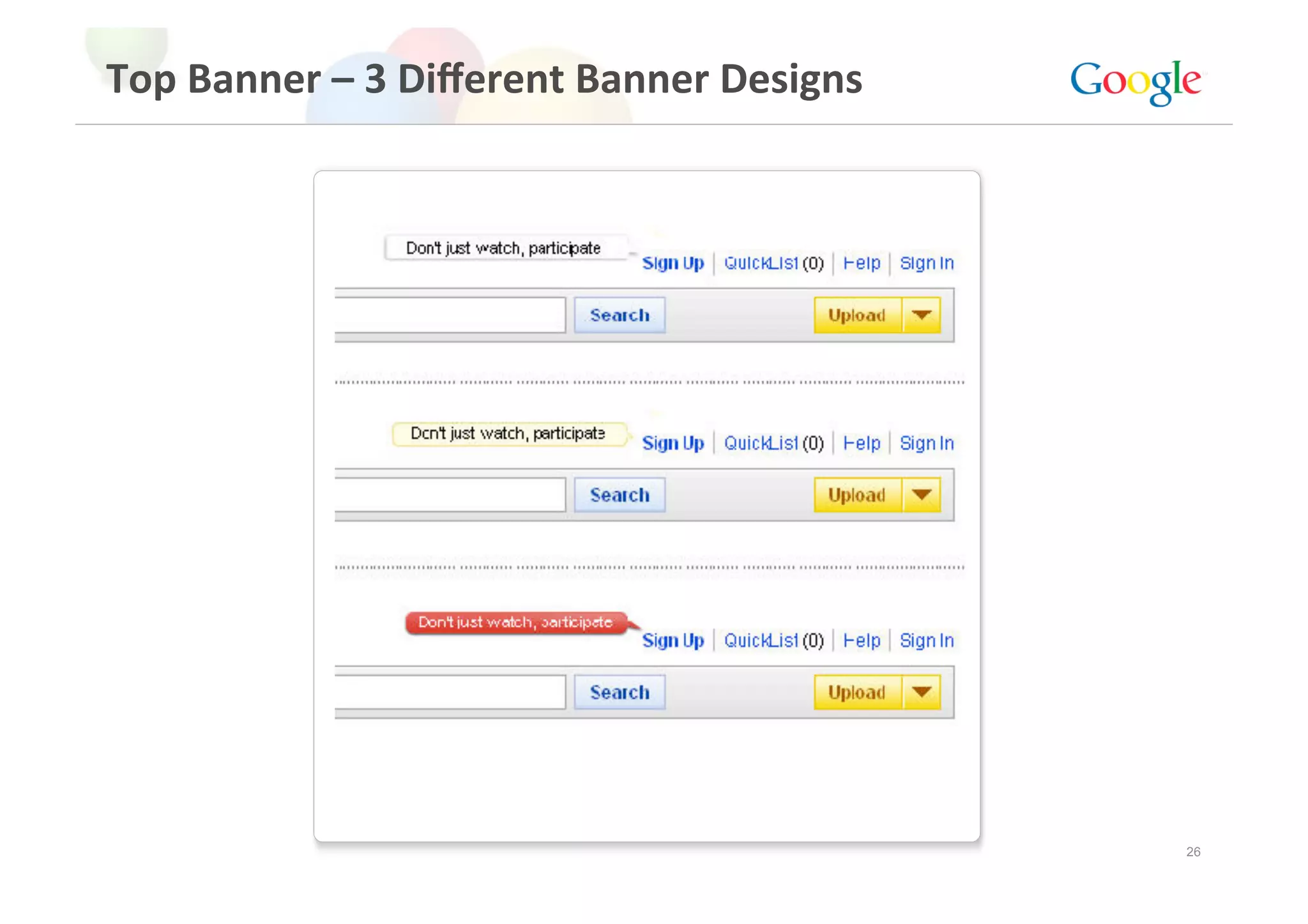 Top Banner – 3 Diﬀerent Banner Designs 




                                          26
 