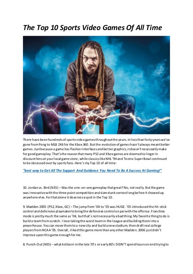 The Top 10 Sports Video Games Of All Time