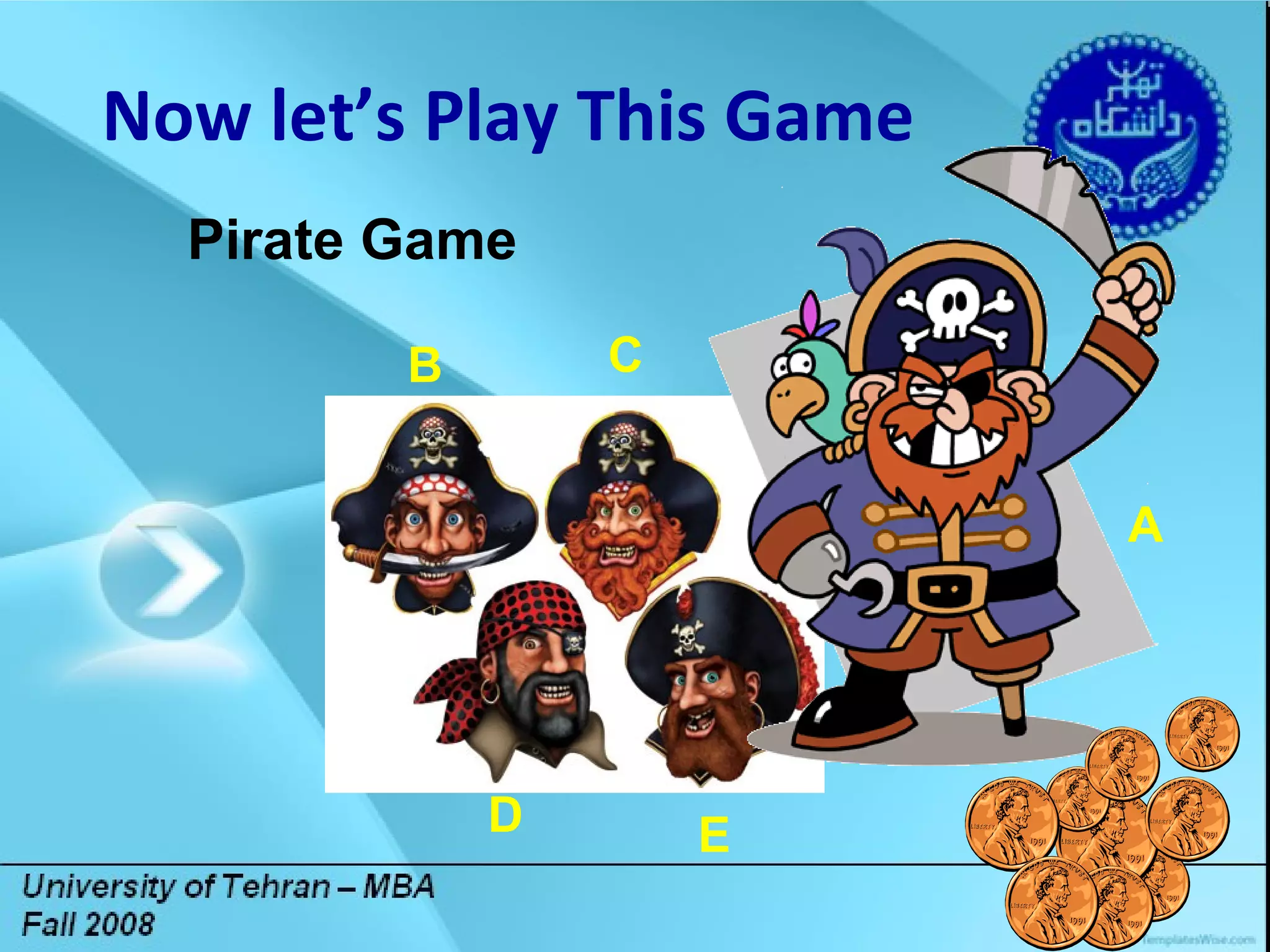 Title Lorem ipsum dolor sit amet, consectetuer adipiscing elit. Vivamus et magna. Fusce sed sem sed magna suscipit egestas.  Lorem ipsum dolor sit amet, consectetuer adipiscing elit. Vivamus et magna. Fusce sed sem sed magna suscipit egestas.  DGDG Now let’s Play This Game   Pirate Game A B D C E 