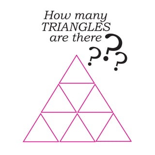 How many
TRIANGLES
are there
???
 