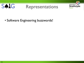 Representations

     • Software Engineering buzzwords!




15
 