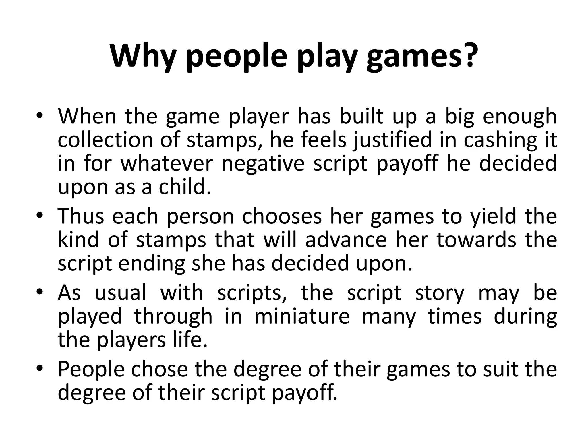 Psychological Games People Play Transactional Analysis PPTX