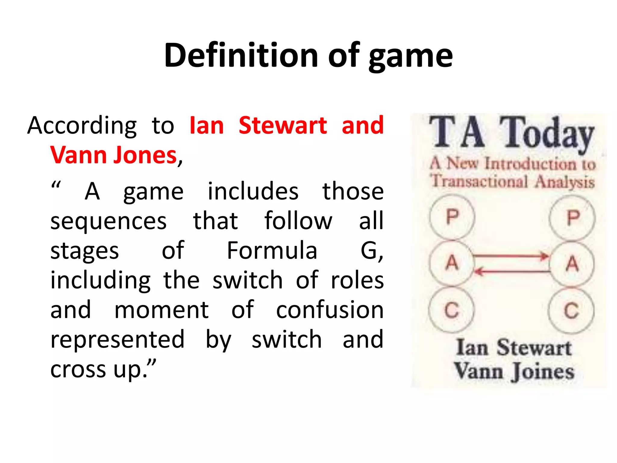 Game analysis - Transactional Analysis | PPTX