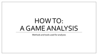 Game analytics - The challenges of mobile free-to-play games | PPTX