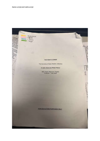 Game scriptand radioscript
 