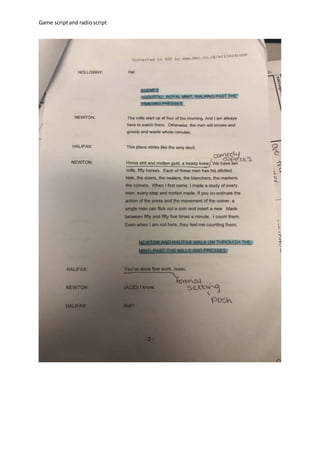 Game scriptand radioscript
 