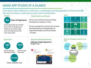 Game App Studio - Company profile | PPTX