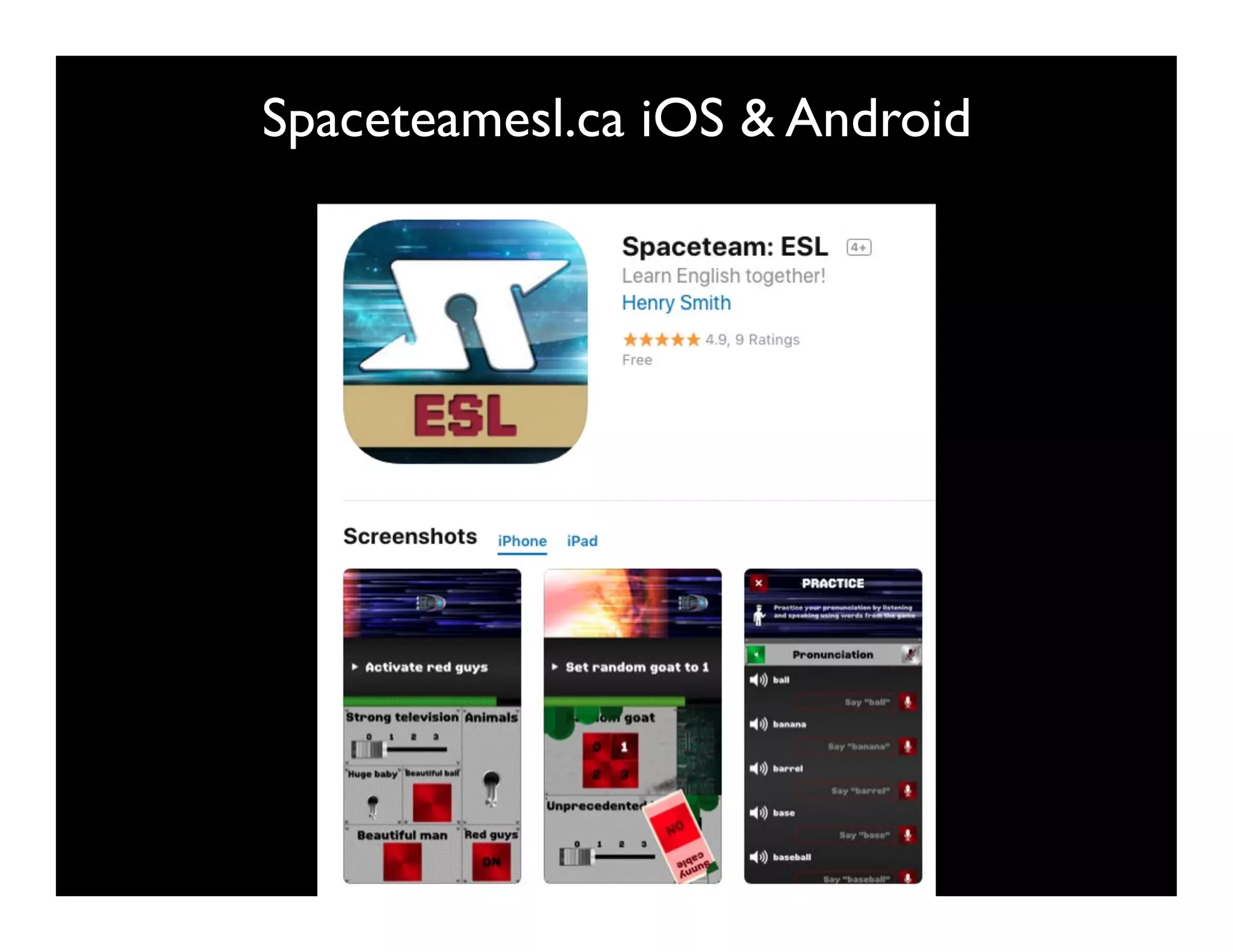 Spaceteamesl.ca iOS & Android
 