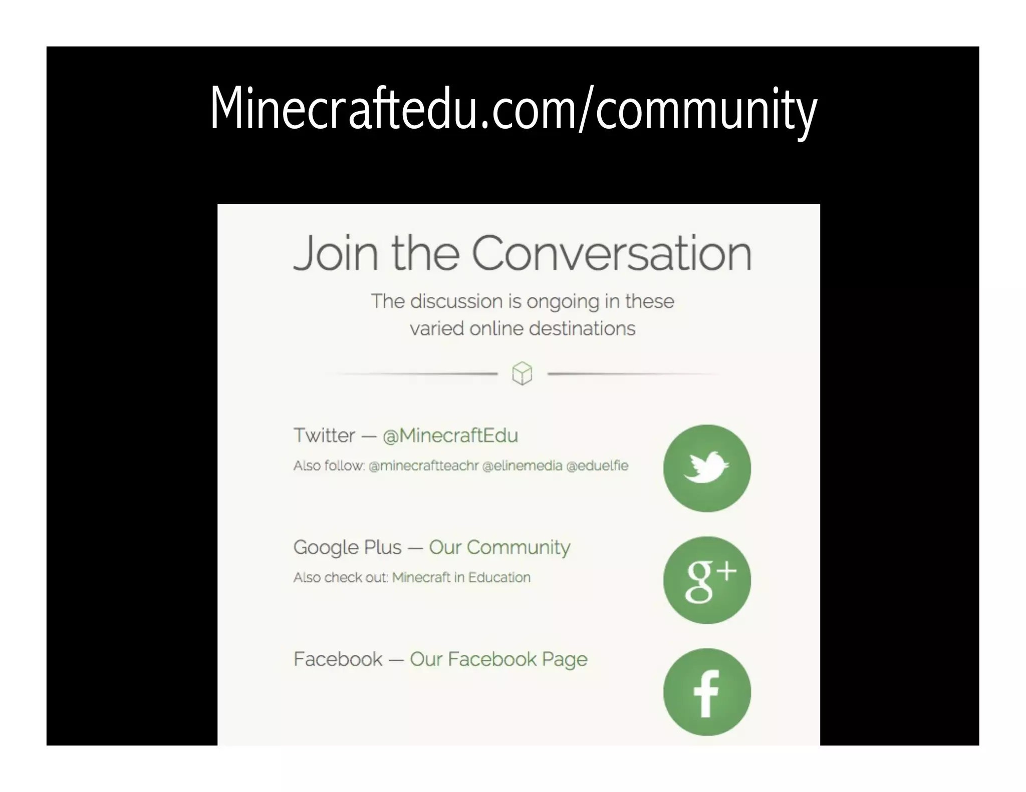 Minecraftedu.com/community
 