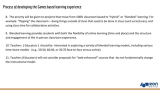 Game based learning lesson plans | PPTX