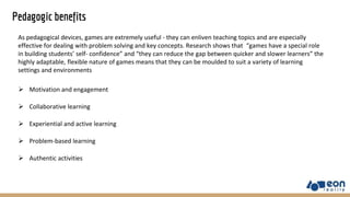 Game based learning lesson plans | PPTX