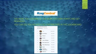 THE MORE YOU CONTRIBUTE, THE MORE YOU EARN POINTS AND GET
REWARDED.
YOU CAN SEE YOU YOURSELF AS CONTRIBUTORS IN THE LEADERBOARD
 