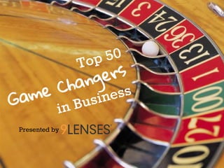 Top 50
Game Changers
in Business
Presented by
 