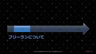 ❤8 /108
フリーランについて
4321
© 2019 SQUARE ENIX CO., LTD. All Rights Reserved.
 