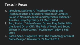 1. Meier, Sid. “Psychology of Game Design: Everything
You Know Is Wrong.” Game Developer Conference.
2010.
2. “Behavioral ...