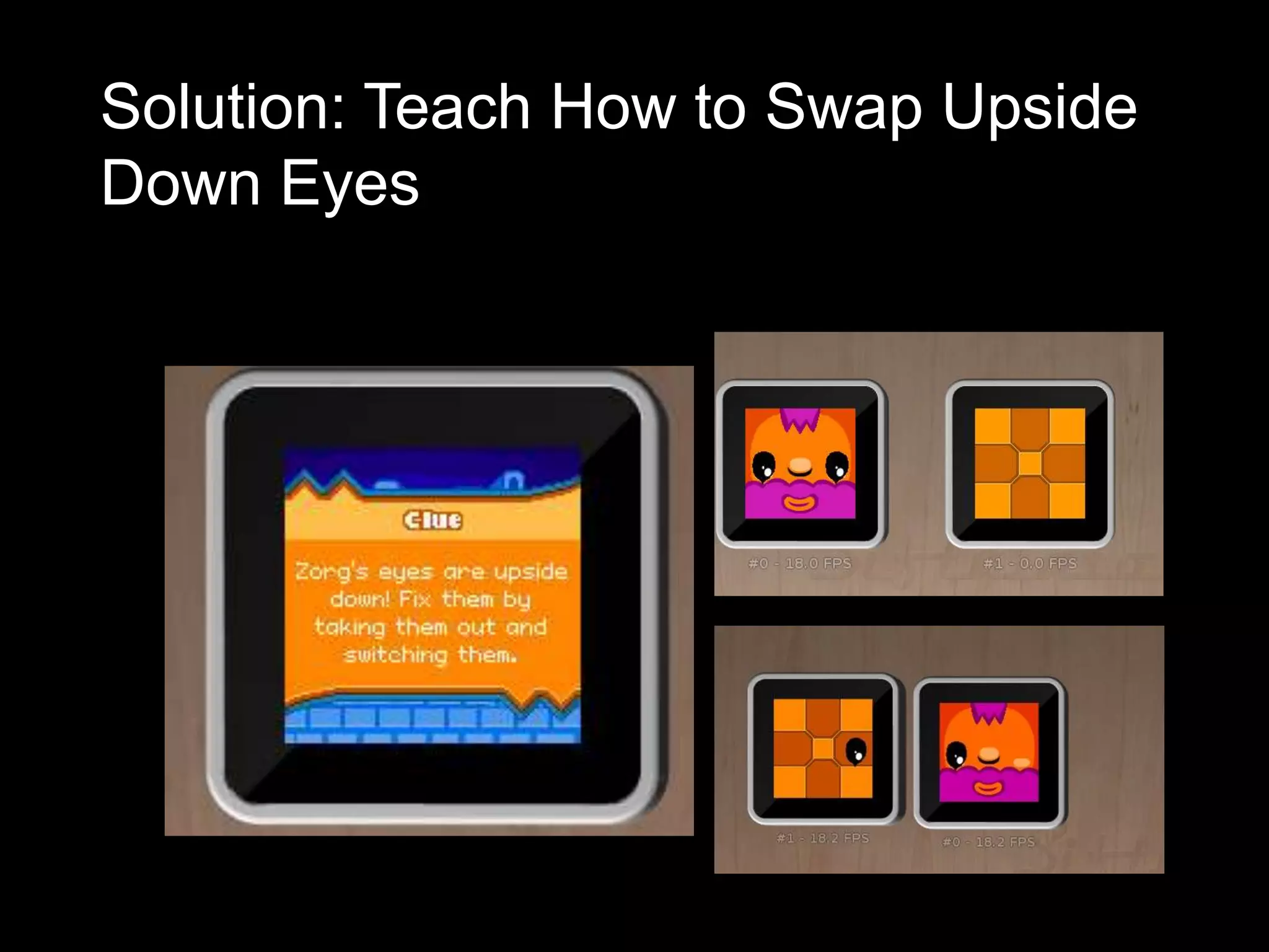 Solution: Teach How to Swap Upside
Down Eyes
 
