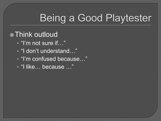 Think   outloud
  • “I’m not sure if…”
  • “I don’t understand…”
  • “I’m confused because…”
  • “I like… because …”
 