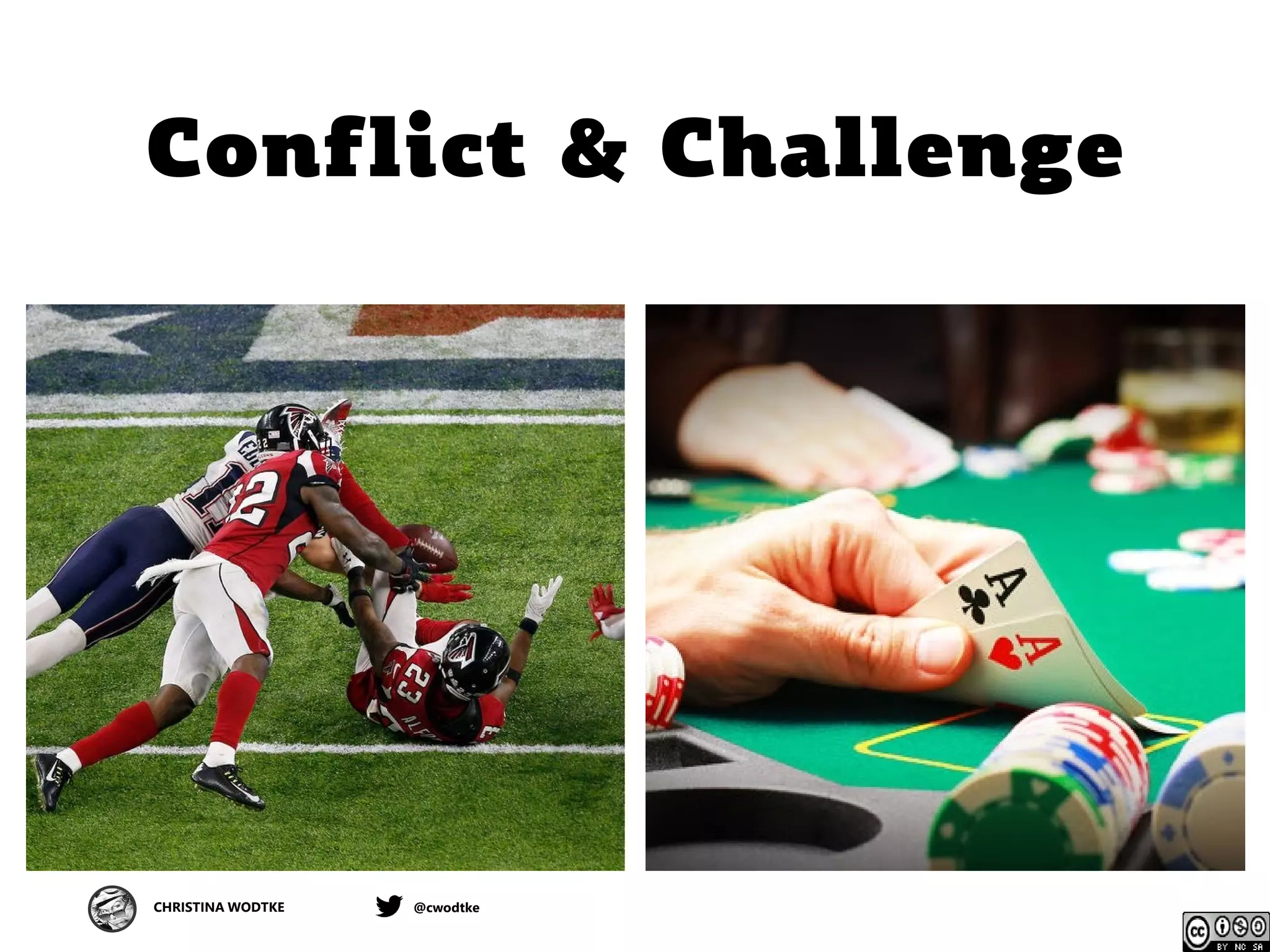 CHRISTINA WODTKE @cwodtke
Conflict & Challenge
 