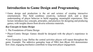 This file contains lecture notes and introduction to game design ...