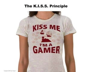 The K.I.S.S. Principle

Copyright 2009 Say Design Incorporated. All rights reserved. Say Design confidential.

67

 