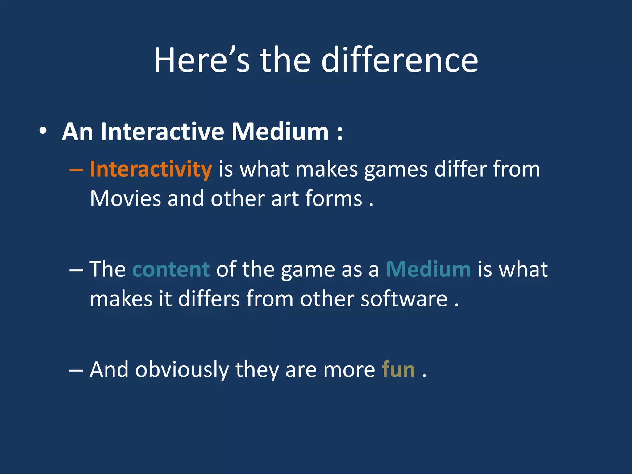 An Introduction To Game development | PPSX