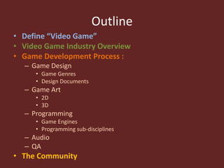 An Introduction To Game development | PPSX