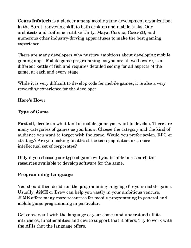 Game development | PDF