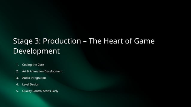 Game Development Stages: From Concept to Launch | PPTX