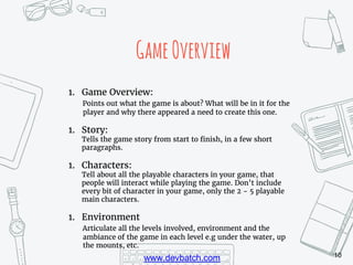 Game Design Document - Step by Step Guide | PPTX | Roleplaying Games ...