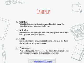 Game Design Document - Step by Step Guide | PPTX