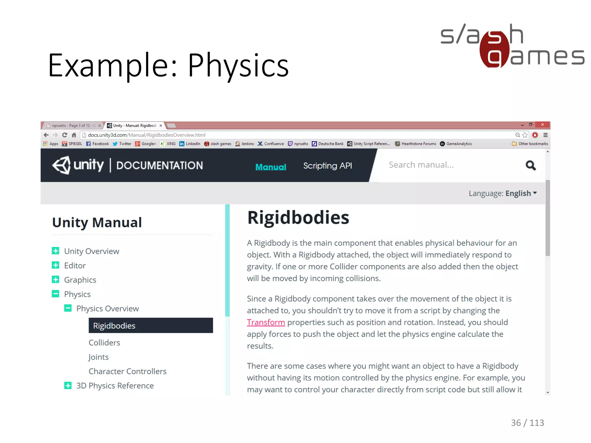 Example: Physics 
36 / 113 
 