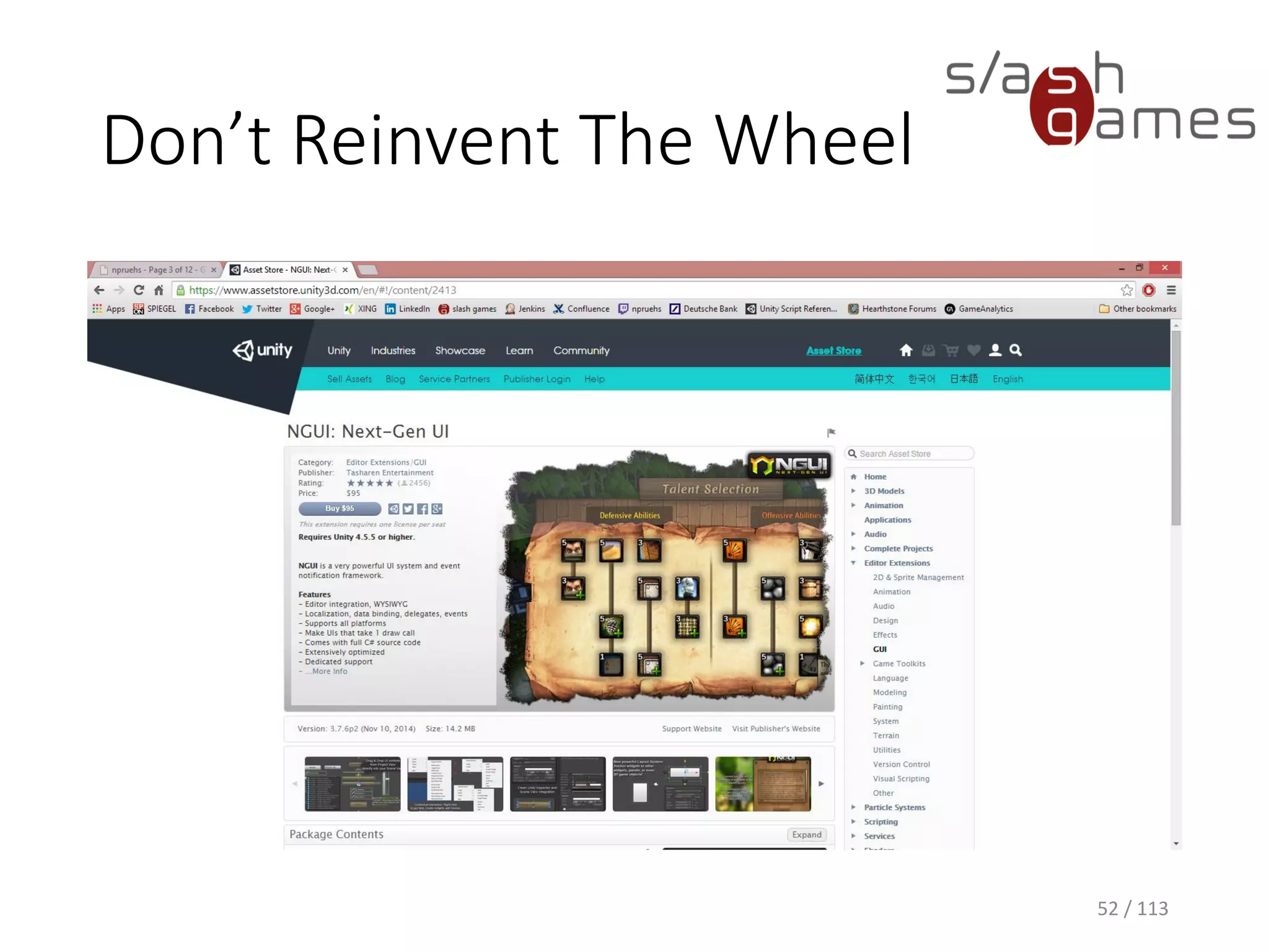 Don’t Reinvent The Wheel 
52 / 113 
 