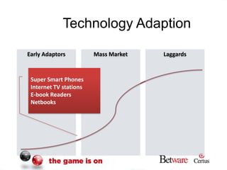 Technology Adaption<br />Early Adaptors<br />Mass Market<br />Laggards<br />Super Smart Phones<br />Internet TV stations<b...