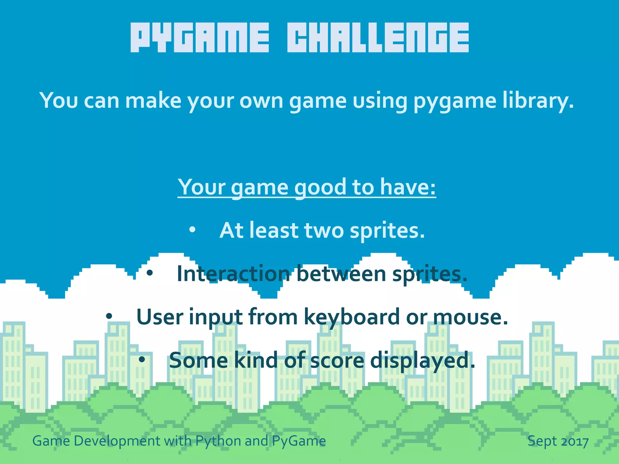 Game Development With Python and Pygame | PDF | Programming Languages ...