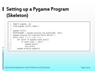 Game Development With Python and Pygame | PPT