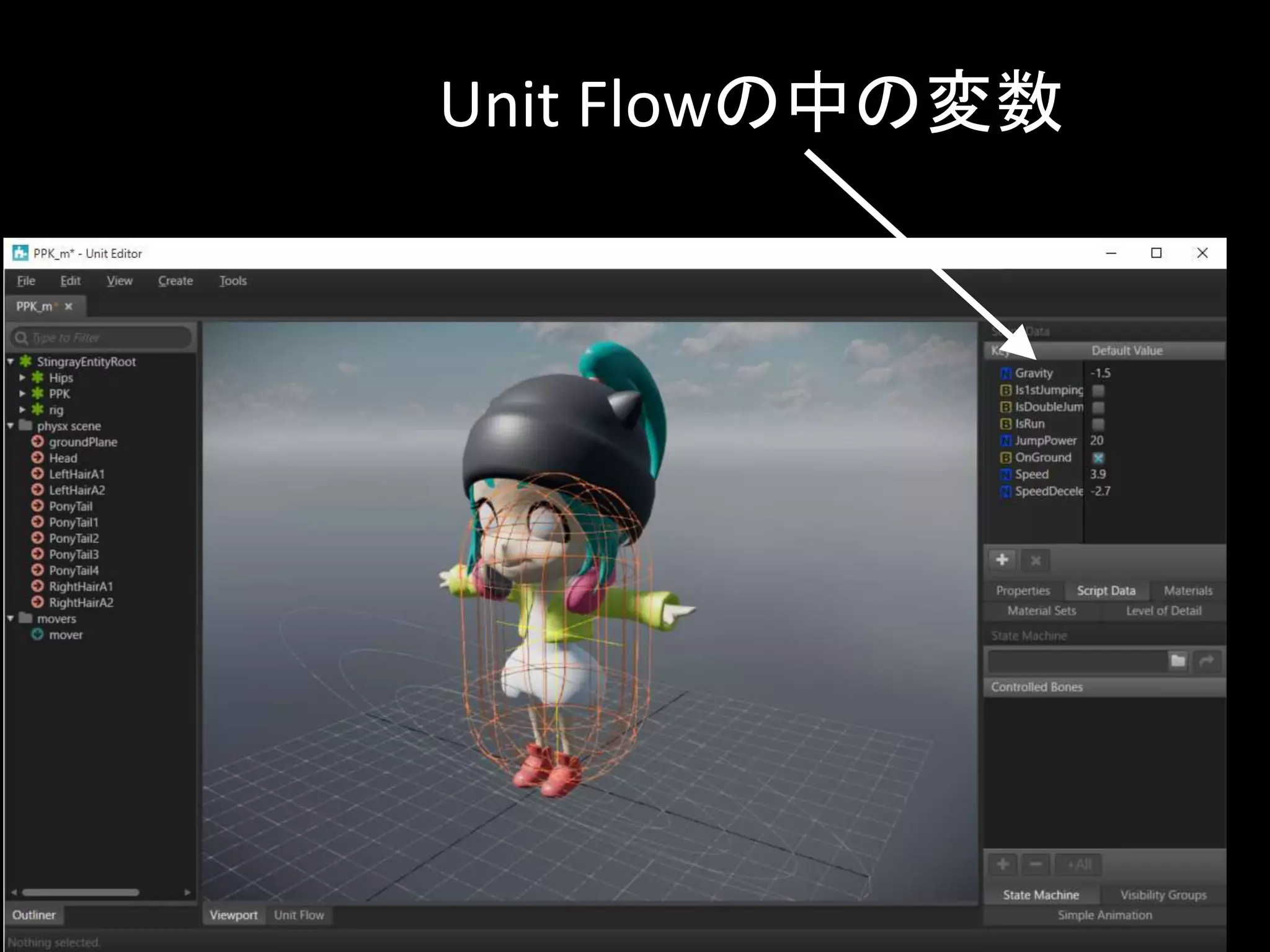 Unit Flowの中の変数
 