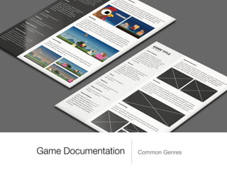 Game Documentation Common Genres
 
