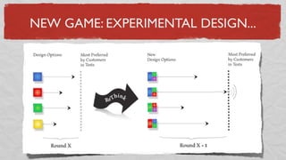 NEW GAME: EXPERIMENTAL DESIGN...
 