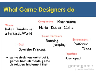 Gamegame workshop